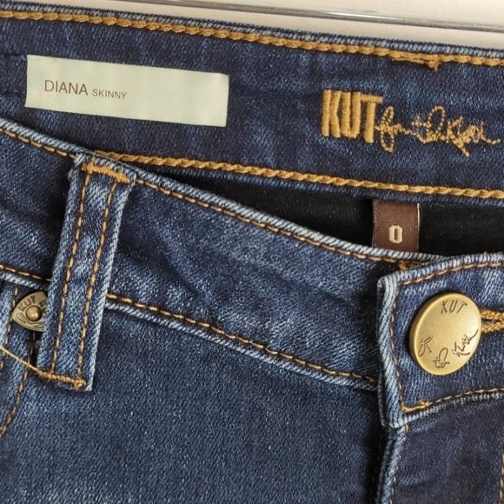 Kut from the kloth Diana skinny jean Sz 0 - Picture 3 of 8